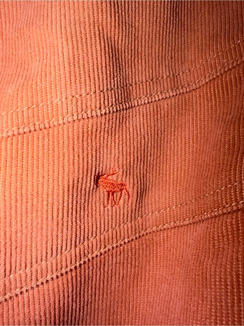 Abercrombie & Fitch Dusty Pink Corduroy Bomber Jacket - Picture 3 of 4